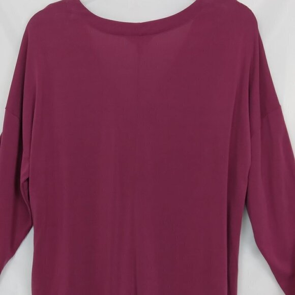 Lucky Brand | Plum Lightweight V-Neck Stretch Pullover Top | Size L - Picture 4 of 8